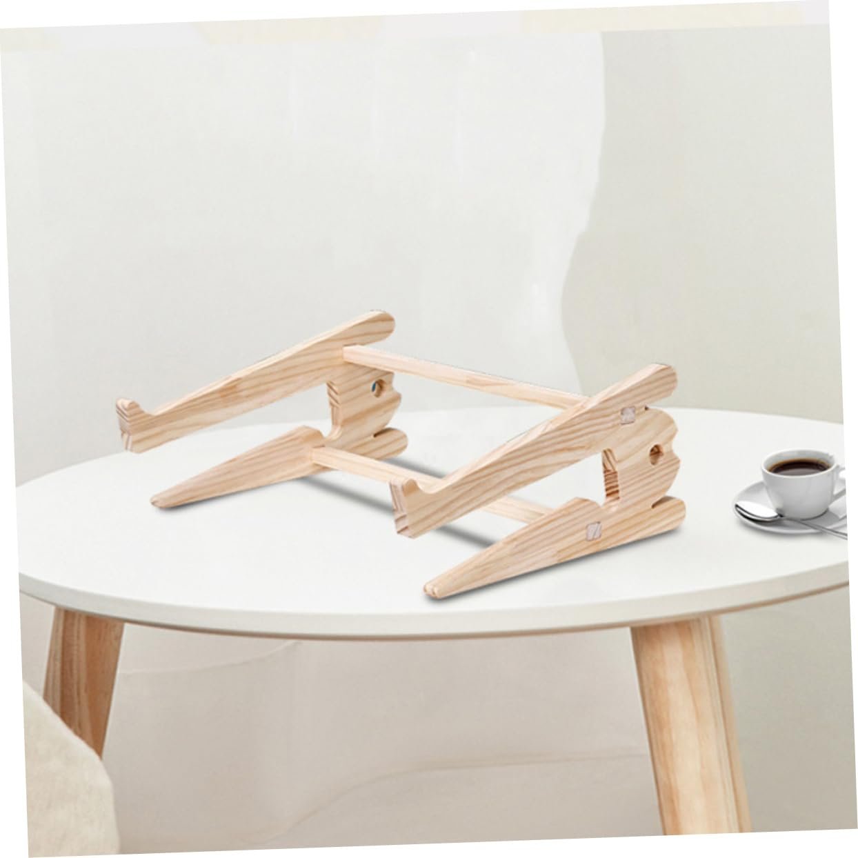 Подставка для ноутбука деревянная, складная, многофункциональная, стабильная полка-органайзер для ноутбука/планшета с элегантной поверхностью, фото №7 Подставка для ноутбука деревянная, складная, многофункциональная, стабильная полка-органайзер для ноутбука/планшета с элегантной поверхностью, фото №7