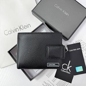 Кожаный мужской портмоне на магните CK кошелек в упаковке - Фото 1