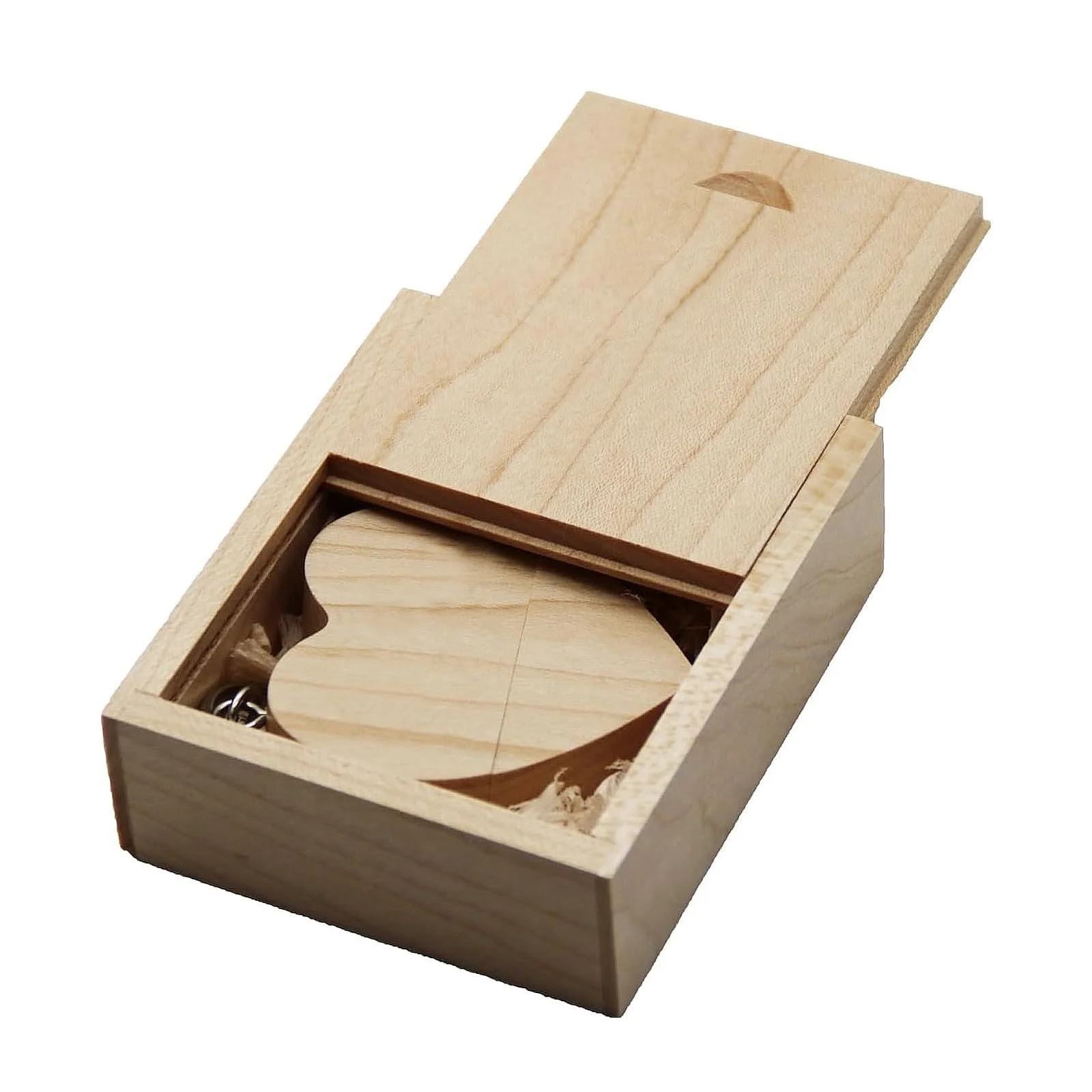 USB-накопичувач TATMOHIK 64 ГБ USB 3.0 Wooden Heart Maple з дерев'яною коробкою, фото №3 USB-накопичувач TATMOHIK 64 ГБ USB 3.0 Wooden Heart Maple з дерев'яною коробкою, фото №3