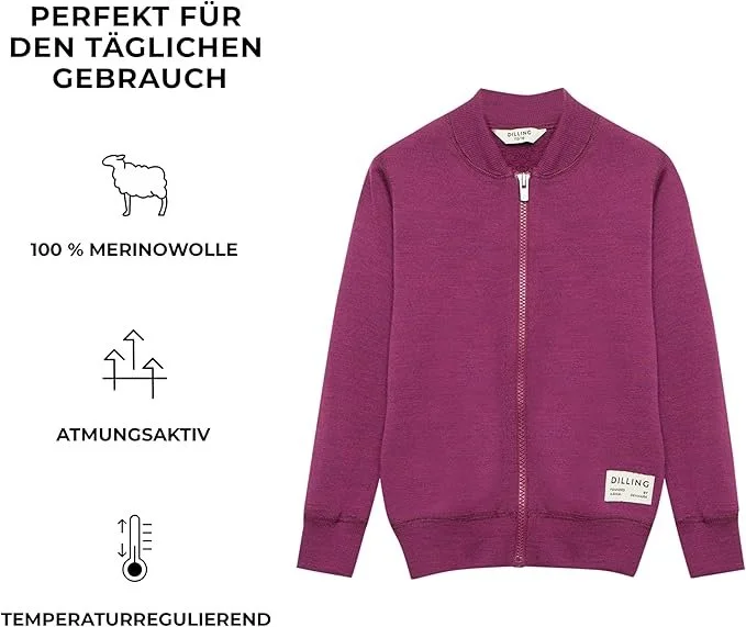 Детская кофта из шерсти мериноса Dilling Terry, фото №2