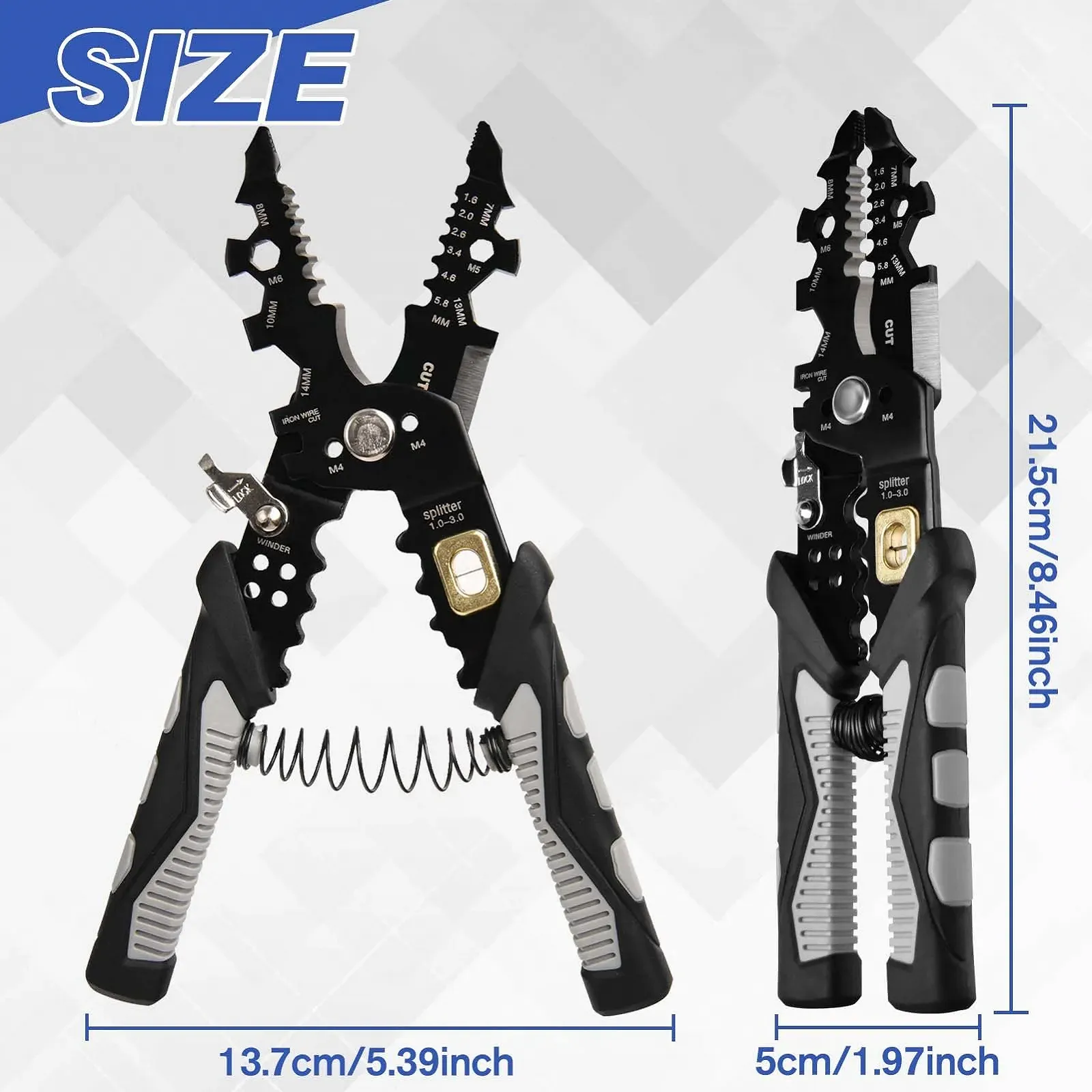 Многофункциональный стриппер 25 в 1 Professional Crimping Tool для обжима и зачистки проводов, фото №4
