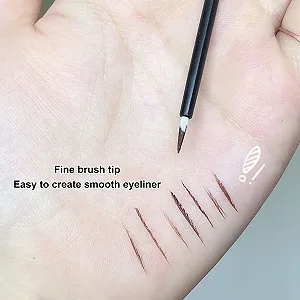 Набір 100 одноразових щіточок для підводки очей з коробкою для зберігання, аплікатор для макіяжу з тонким кінчиком synthetic.ua - Фото 1