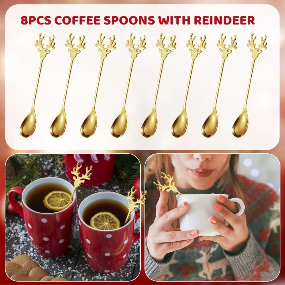 Набір з 8 різдвяних ложоклотий), фото №4