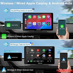 Автомагнитола CARPURIDE C3 / 7" / Сенсорная / Apple CarPlay / Android Auto / Bluetooth / WI-FI / GPS / USB / AUX synthetic.ua - Фото 1