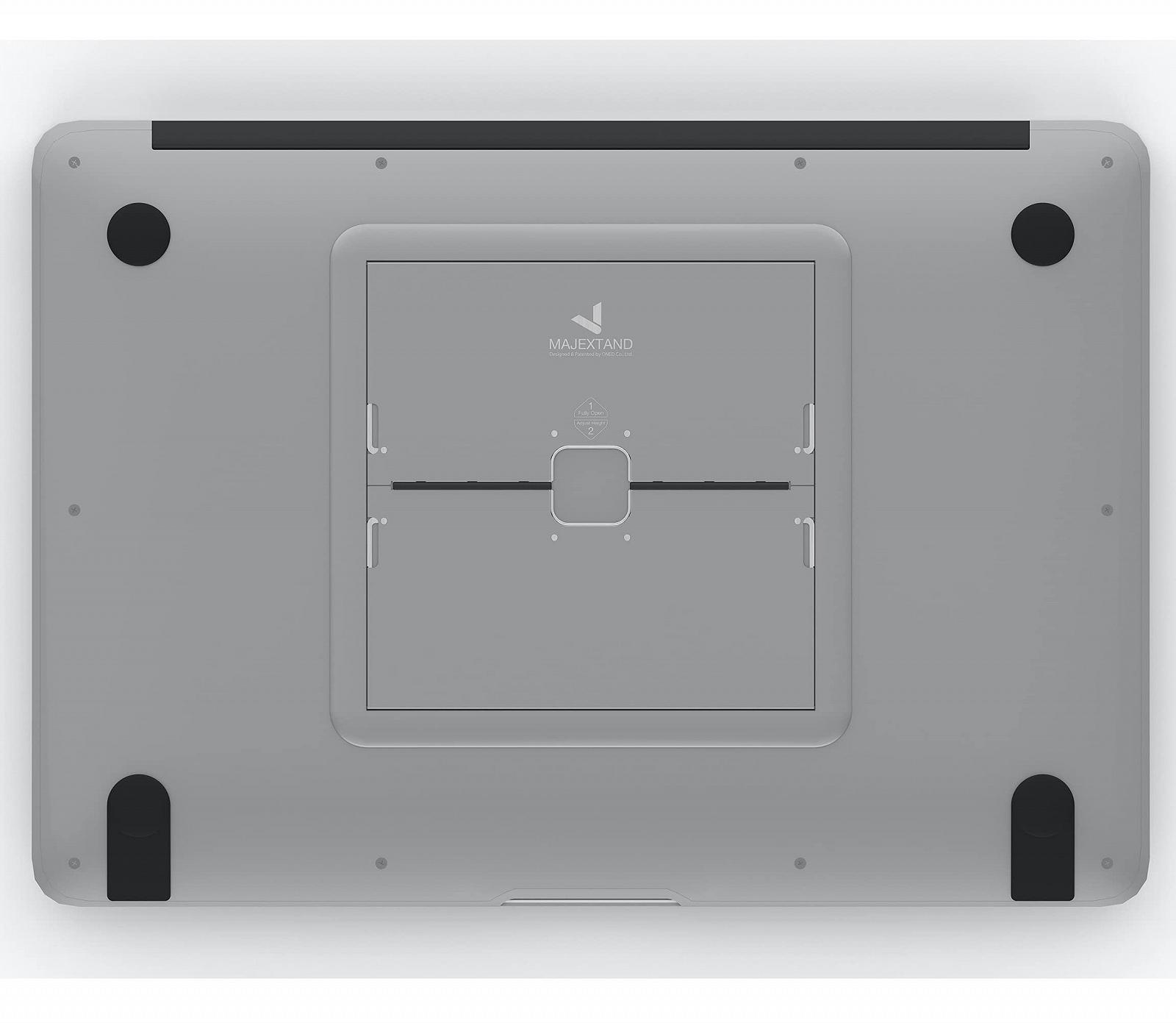 Підставка для MacBook надтонка,для ноутбука, Тонка портативна ергономічна вентильована підставка, 6 регульованих висот від 5,3 см до 9,1 см, Сумісна з ноутбуками до 18", (Space Grey), фото №2