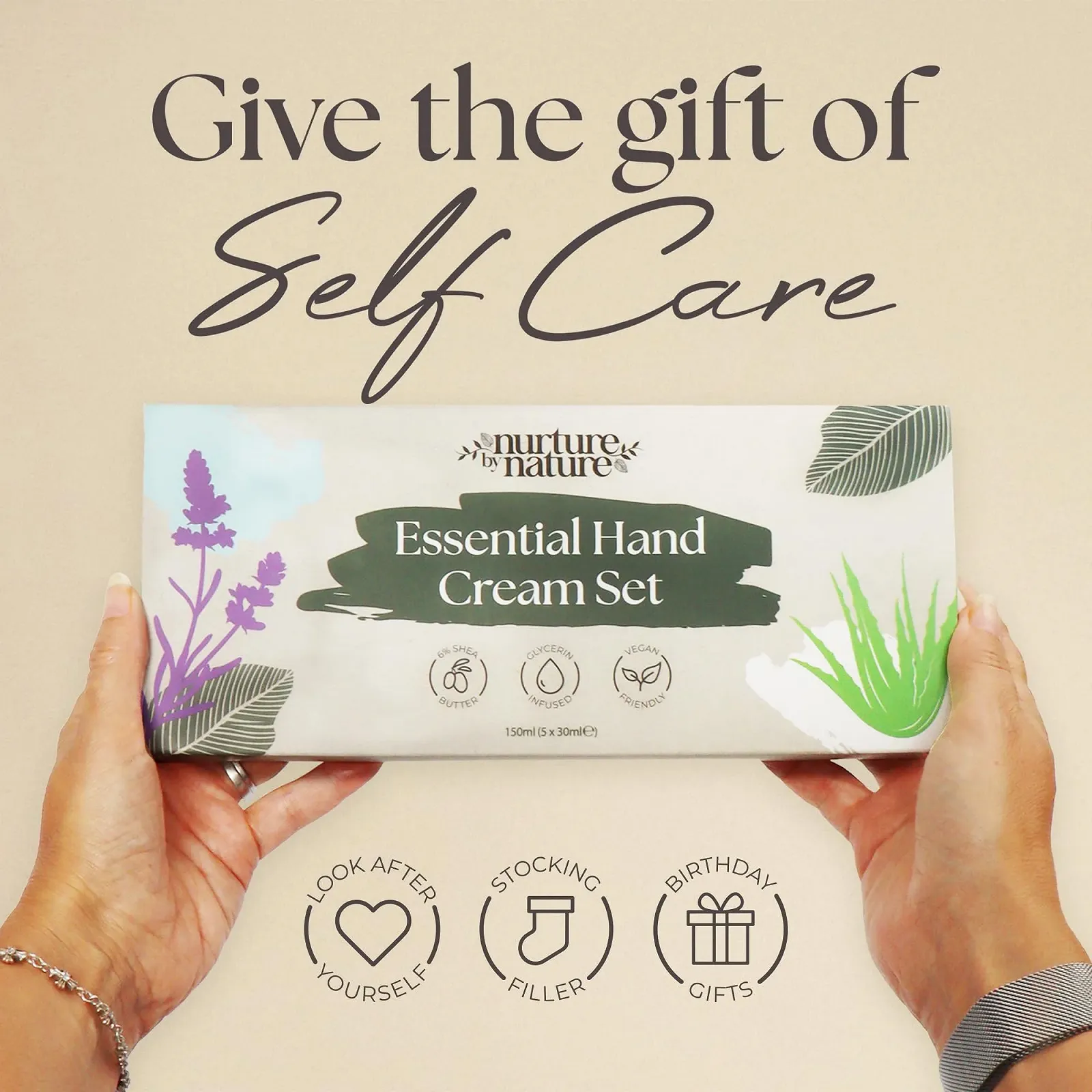 Крем для рук Nurture by Nature Essential набор, 5 x 30 мл, масло ши & глицерин, фото №6