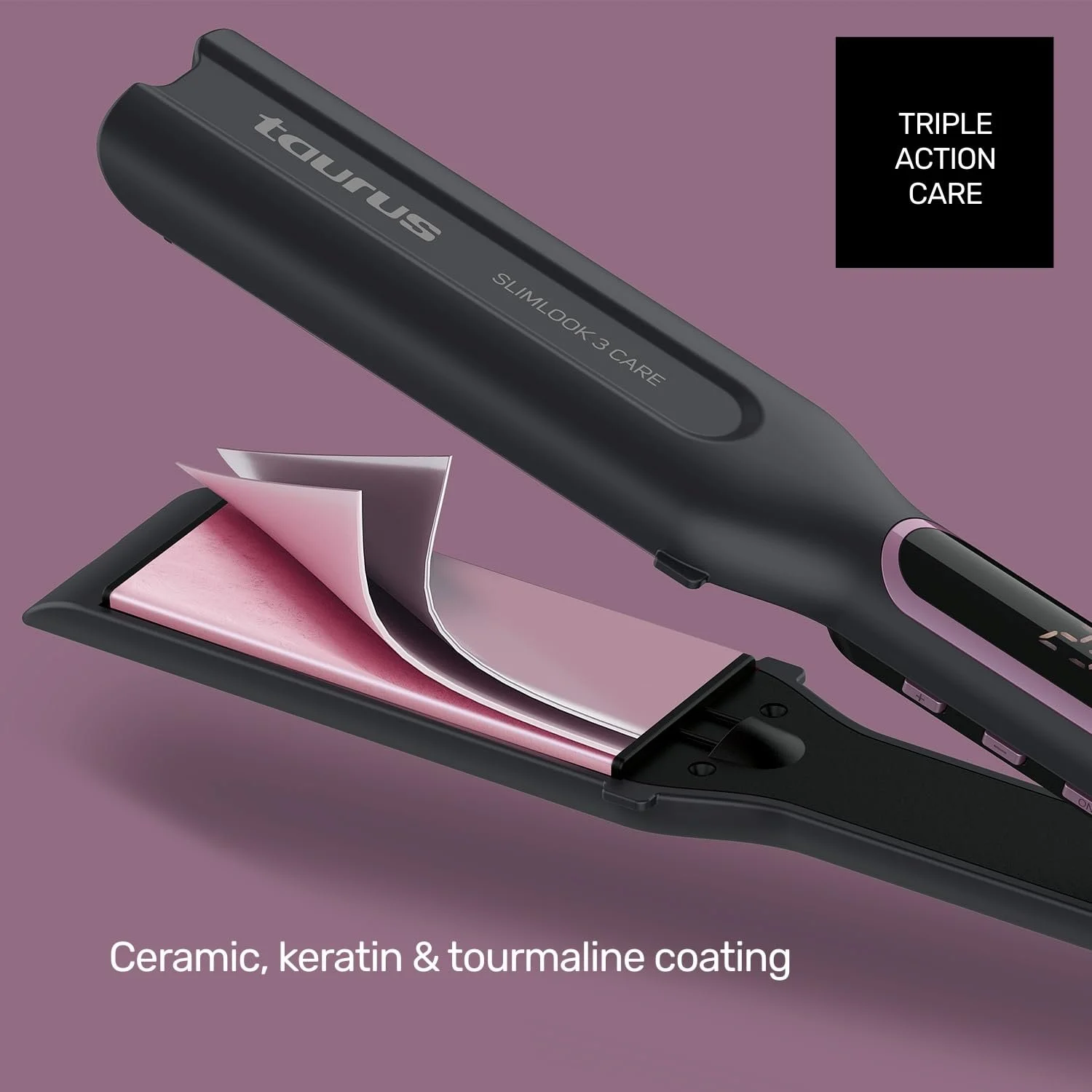 Випрямляч для волосся Taurus Slimlook 3 Care 70 Вт 6 рівнів температури LCD-дисплей Black, фото №3 Випрямляч для волосся Taurus Slimlook 3 Care 70 Вт 6 рівнів температури LCD-дисплей Black, фото №3