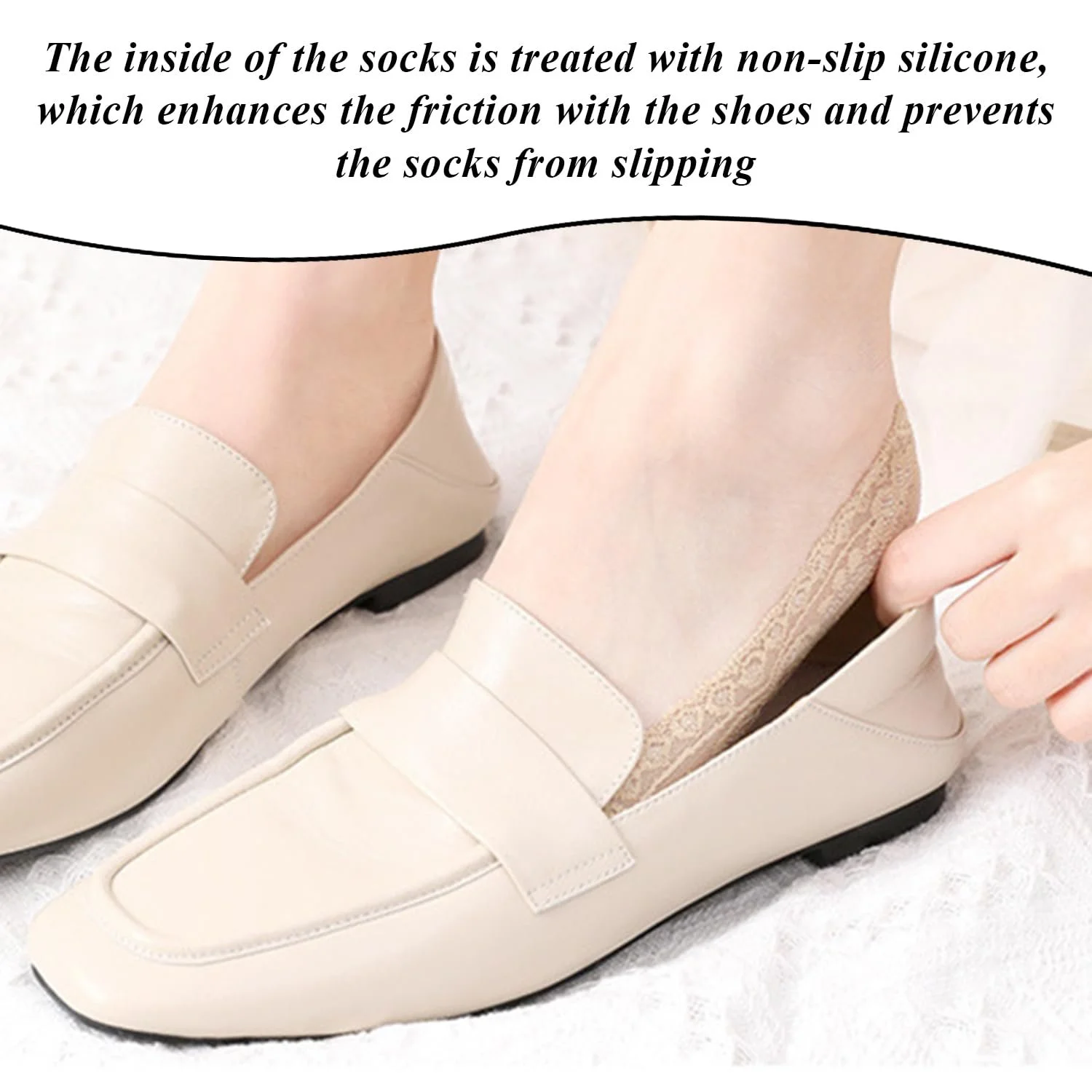 Шкарпетки-слідки Non-Slip для жінок, 10 пар, фото №5