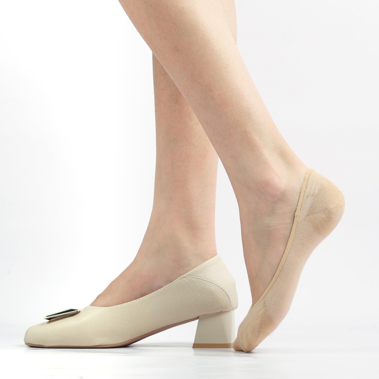 Балетки Носки Женские Дышащие Подследники Невидимые Носки для Кроссовок Без следа С силиконовой накладкой Короткие Носки Полуноски 36-40/39-42 (8 пар), фото №2