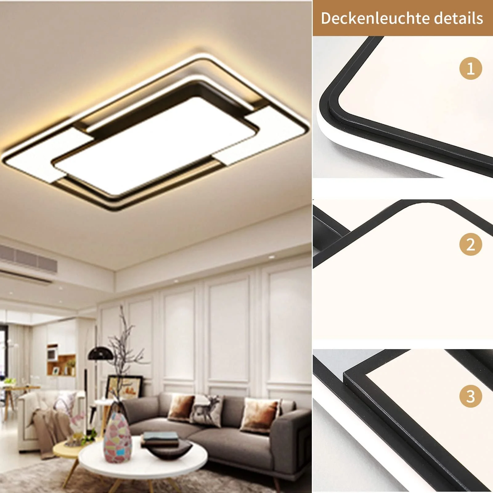 Світильник Style Home LED 150 Вт Змінний з Пультом ДУ Сучасний для Вітальні Спальні Дитячої Кімнати, фото №5