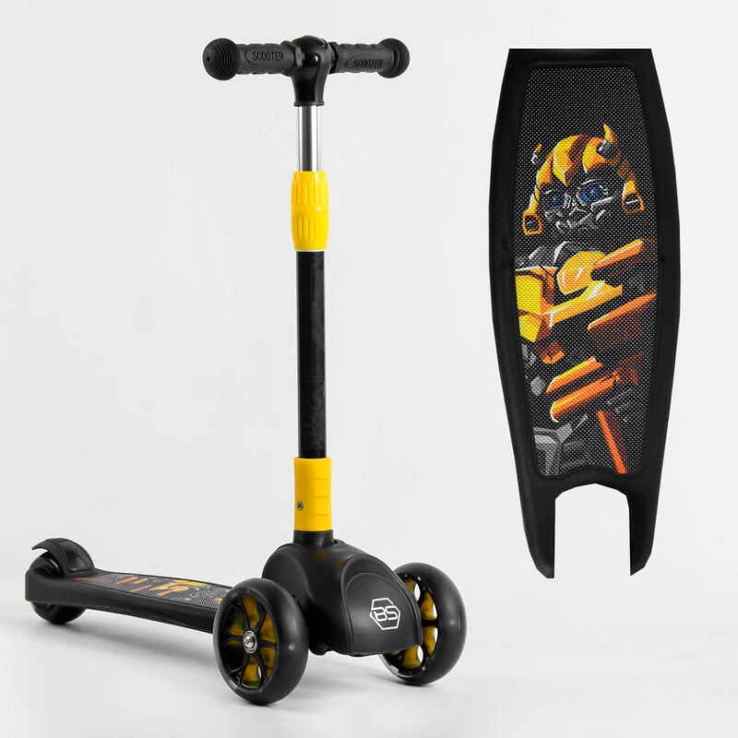 Самокат трьохколісний Best Scooter 3 колес PU з світлом 60 кг Multicolor 106834, фото №2