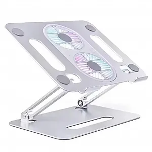 Подставка для ноутбука TsoLay Настольная складная с вентилятором охлаждения Алюминиевый держатель - Фото 1