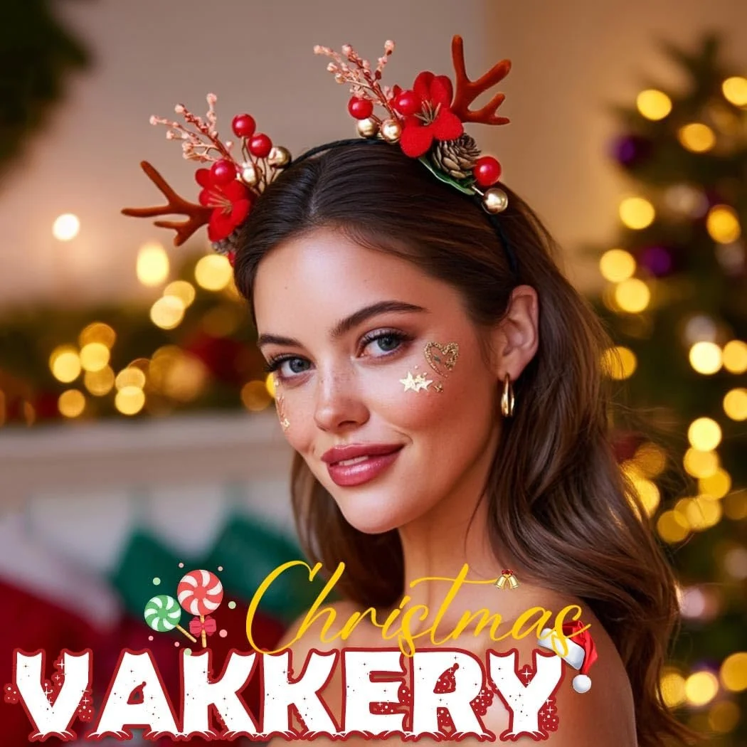 Обруч Рождественский Олень Рожки, фото №4 Обруч Рождественский Олень Рожки, фото №4