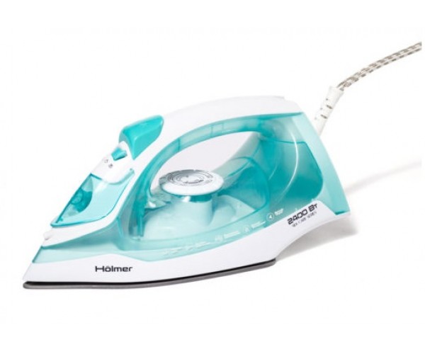 Праска Holmer HIТ-2425, Blue 2400W тефлон паровий удар 120 г/хв постійна подача пари 30 вертикальне відпарювання очищення від накипу, фото №1
