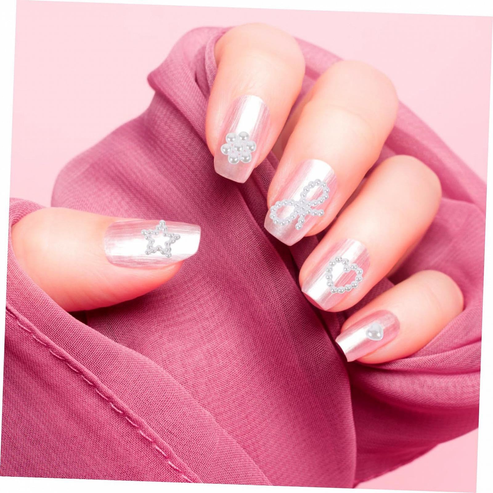 Украшение для ногтей Healvian 1 набор, жемчуг Дин-Дин, белые, фото №9