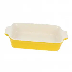 Форма для запікання BESTYASH Керамічна Прямокутна з ручками Жовта - Фото 1
