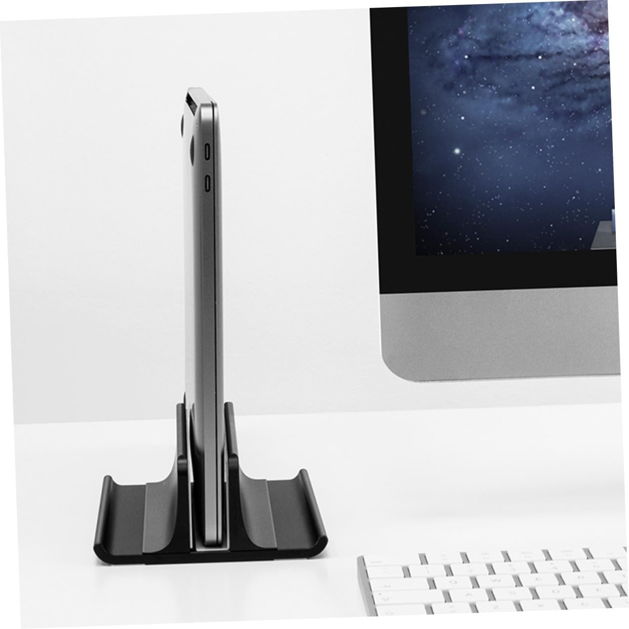 Підставка для ноутбука Алюмінієва Вертикальна NOLITOY Охолоджуюча Регульована Нековзна Ергономічна Легка для столу та під столом, фото №6