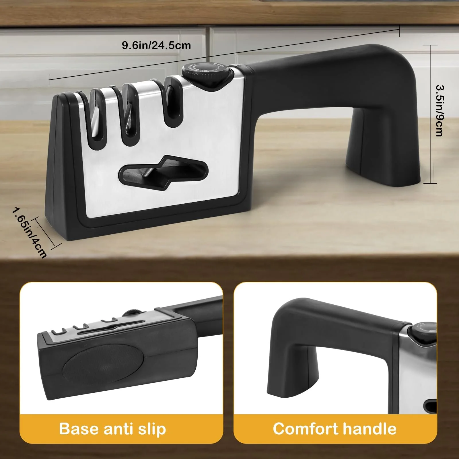 Професійне точилка для ножів та ножиць 4 в 1 з регульованим кутом, фото №6