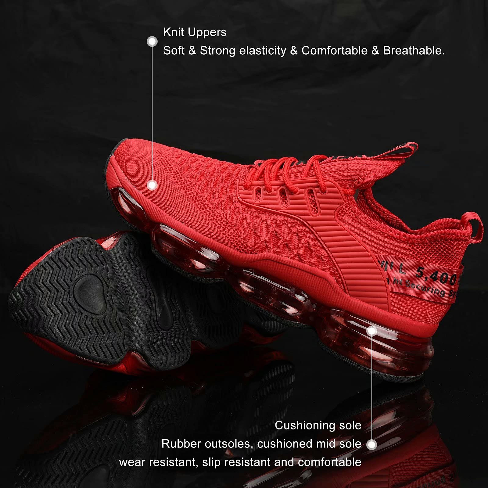 Кросівки чоловічі Zapatos Air Cushion для бігу модні повсякденні дихаючі для ходьби тенісні спортивні, фото №4