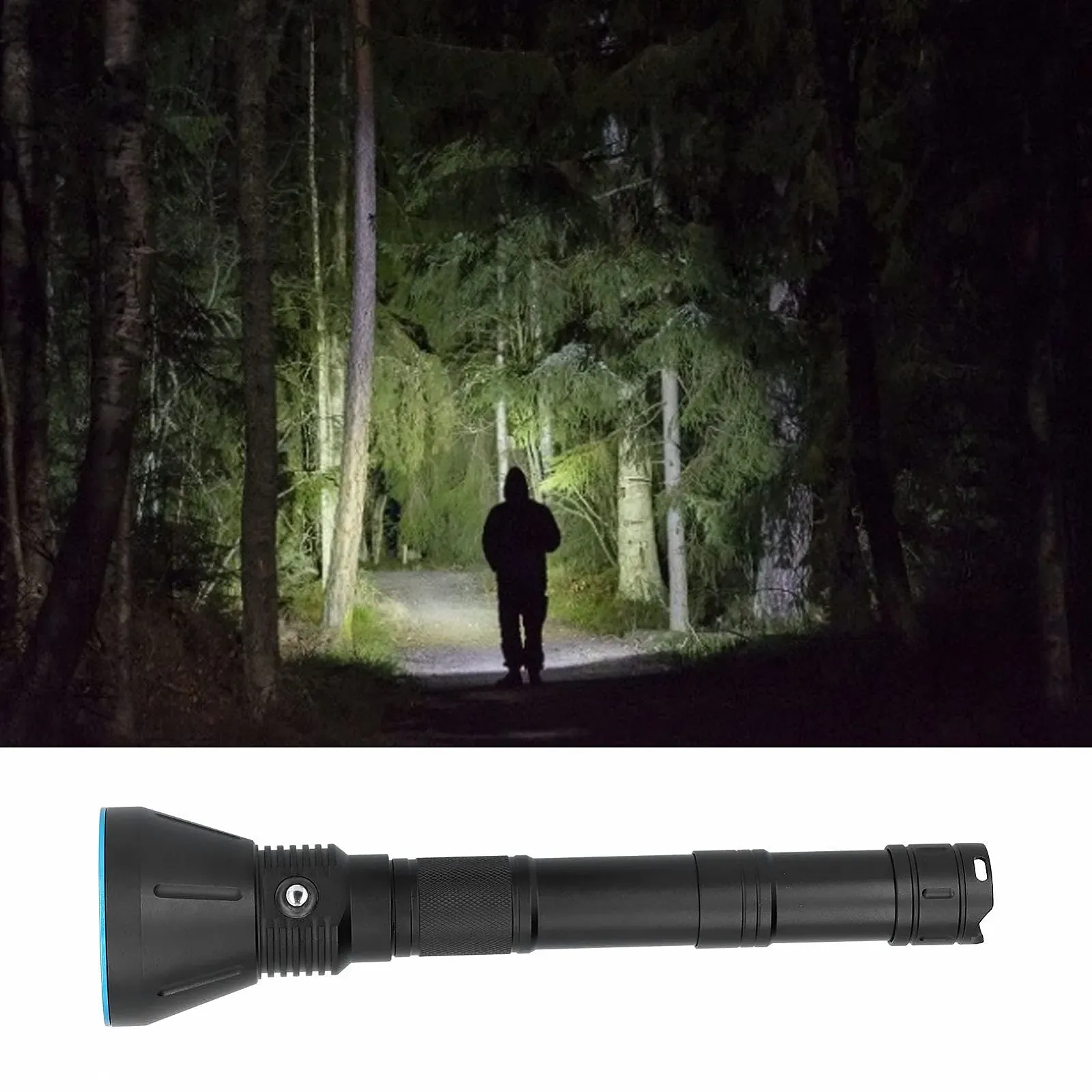 Ліхтар LED Garosa 15000 lm Потужний ліхтар IP68 Водонепроникний професійний для дайвінгу для риболовлі на глибині 150 м, для активного відпочинку, походів та кемпінгу, фото №4