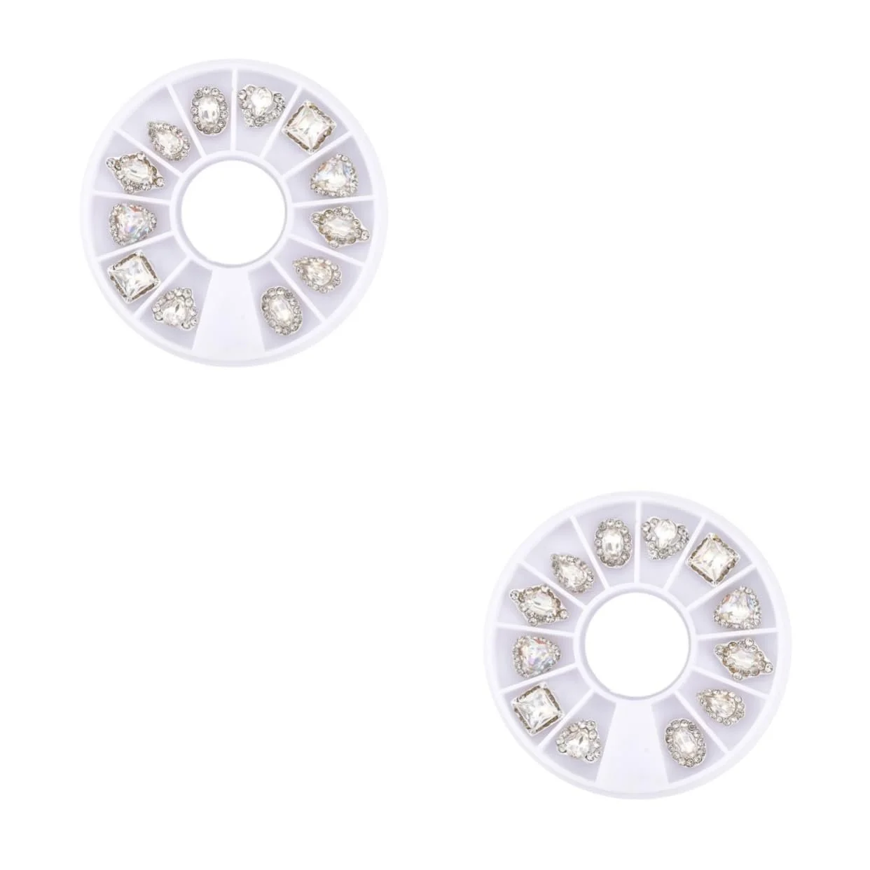 Набор для дизайна ногтей MAGICLULU, 2 коробки, инструменты для маникюра, стразы и блестки для ногтей, фото №1