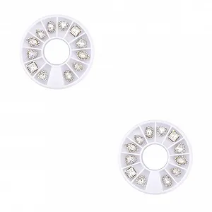 Набор для дизайна ногтей MAGICLULU, 2 коробки, инструменты для маникюра, стразы и блестки для ногтей - Фото 1