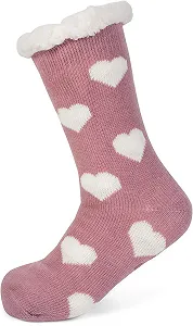 Шкарпетки з ABS styleBREAKER Teddy Lining Heart Pattern, розмір 35-42 EU - Фото 1