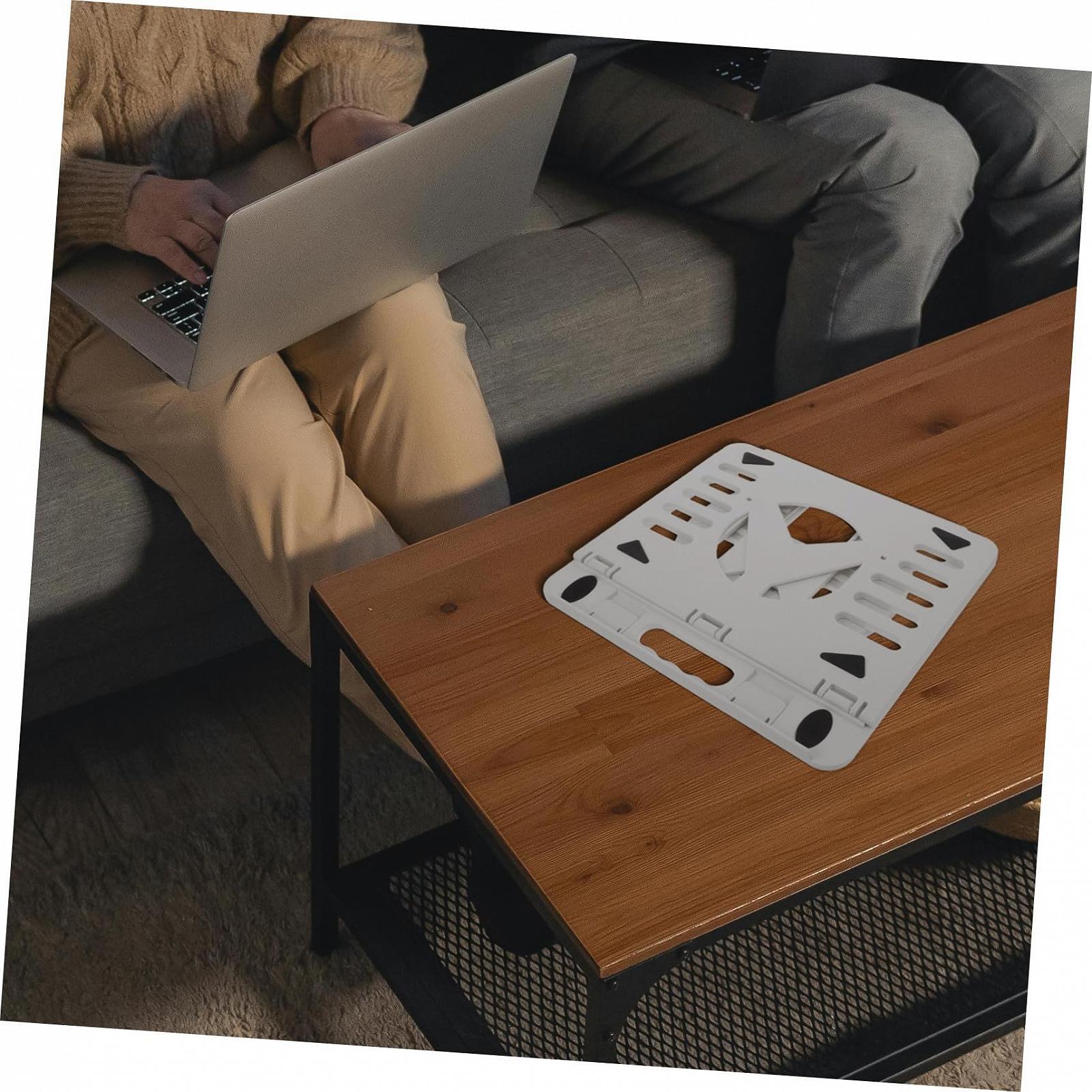 Складана Портативна Підставка для Ноутбука з Пластику Регульована Протиковзка, фото №5