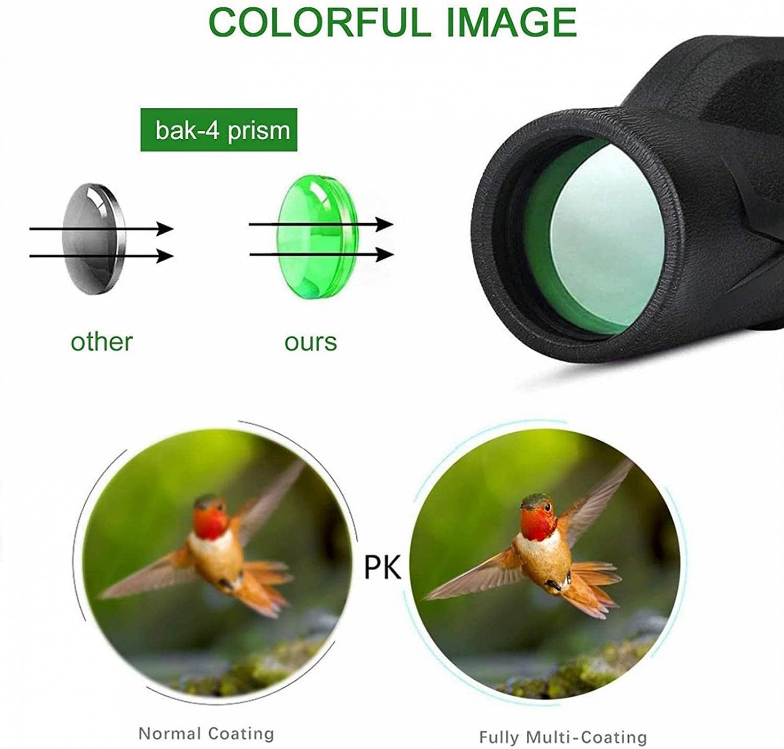 Монокуляр-телескоп 40x60 HD водонепроникний з тримачем для штатива, фото №4