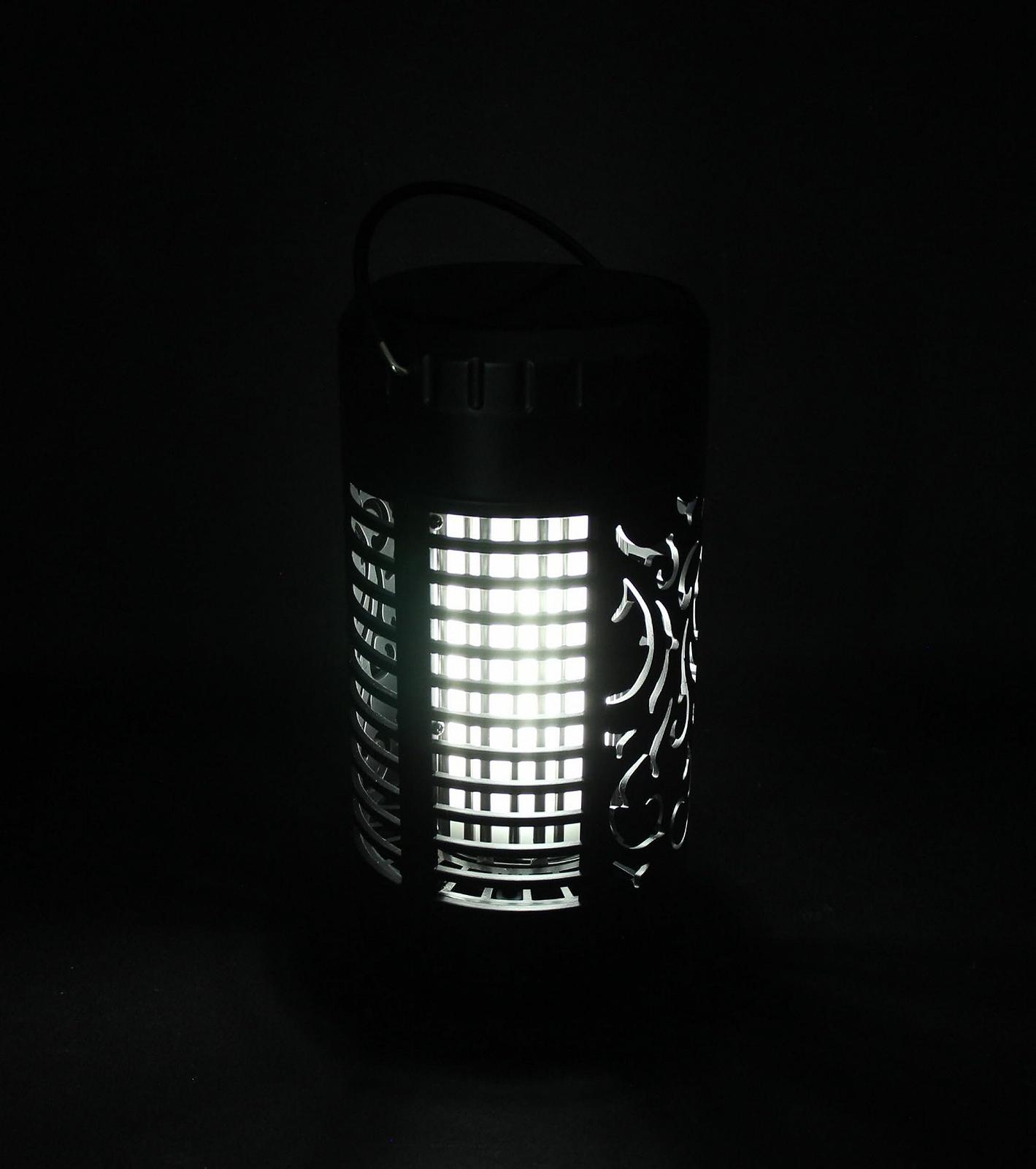 Сонячна пастка для комах 63 LED пластикова 10 x 20 см Чорна, фото №6