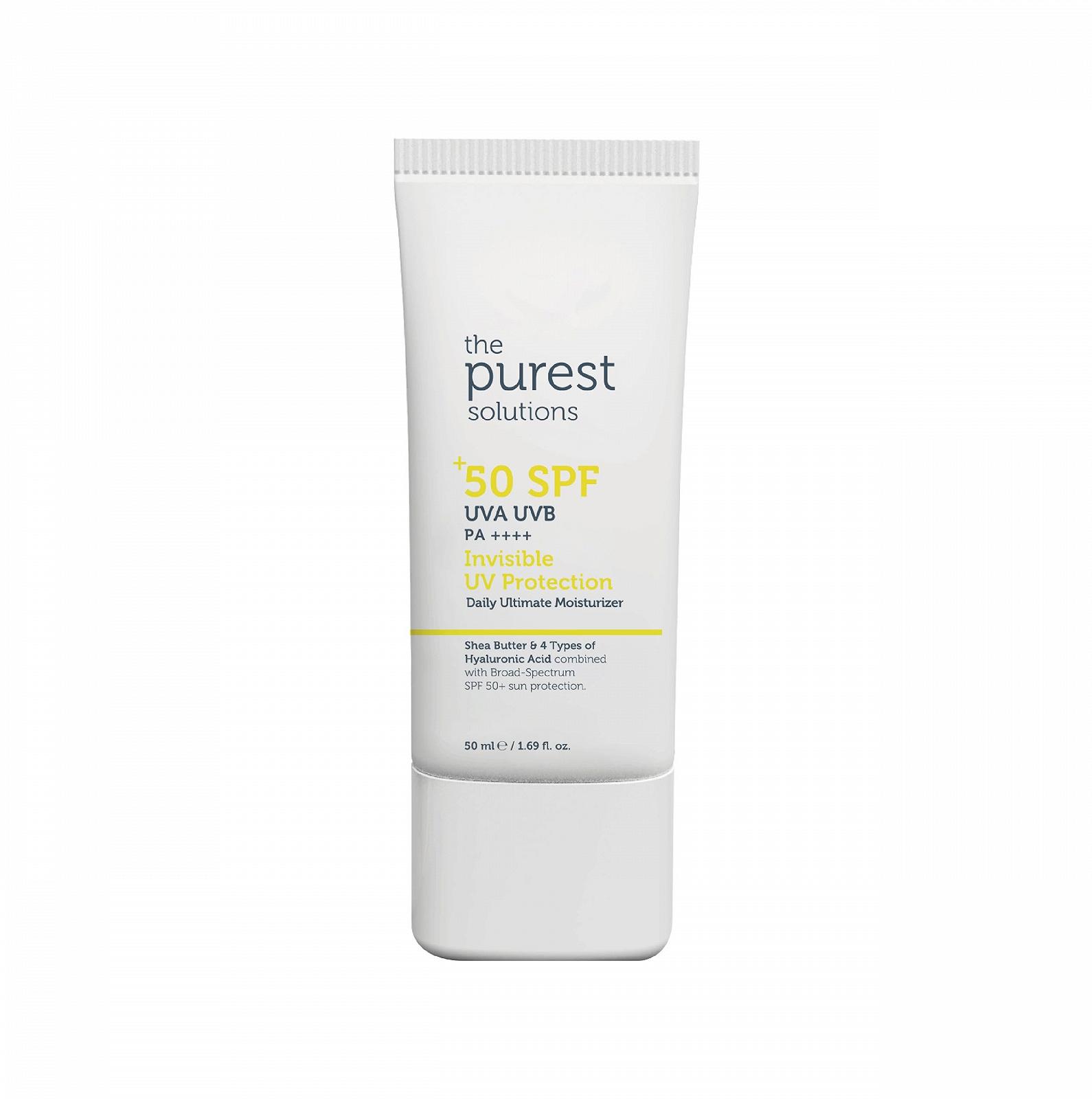 Крем солнцезащитный The Purest Solutions, Intensive Day Moisturiser SPF 50+, с гиалуроновой кислотой и маслом ши, 50 мл, фото №1