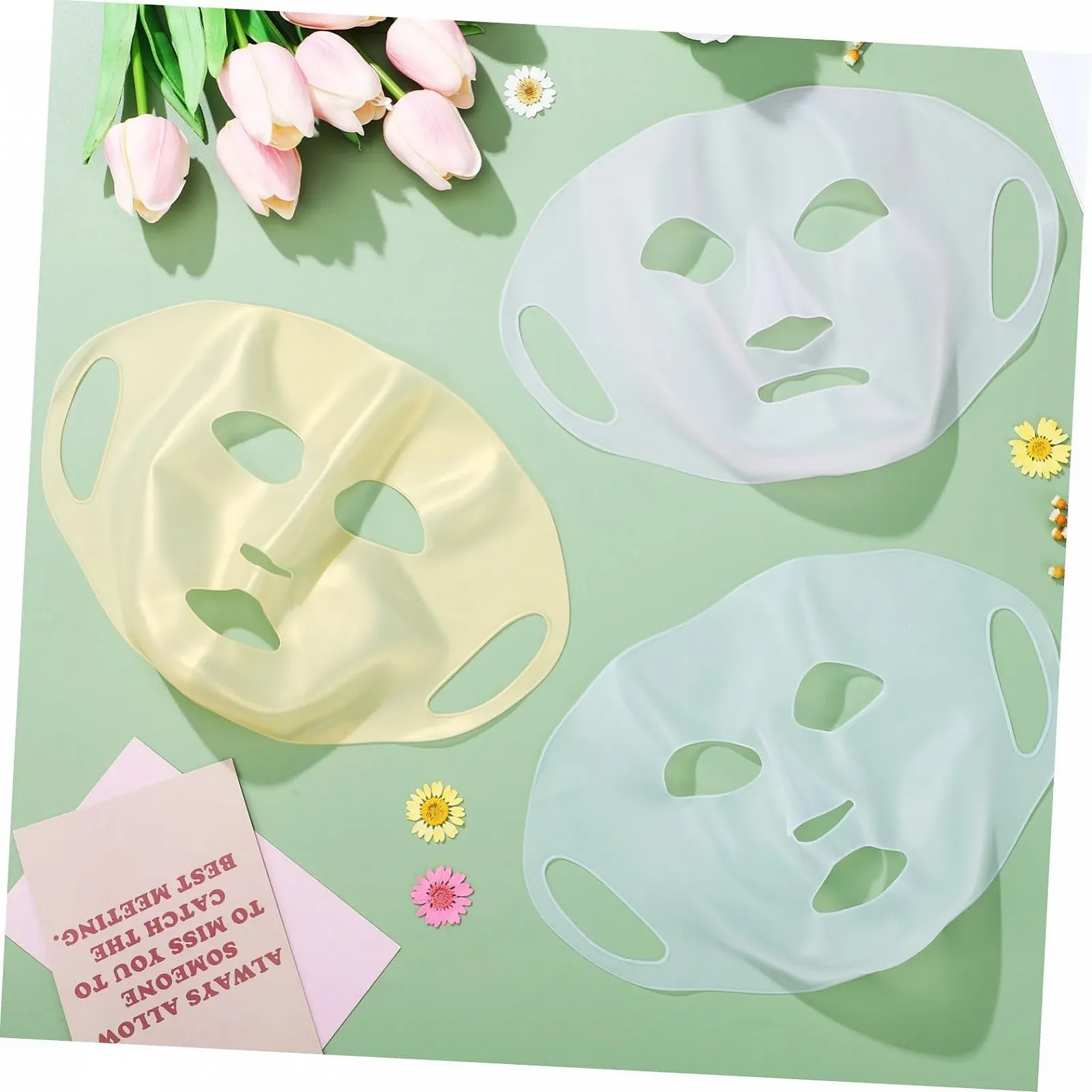 Маска для обличчя HEALEEP Багаторазова 3 шт. з вушними петлями Зволожуюча, фото №5