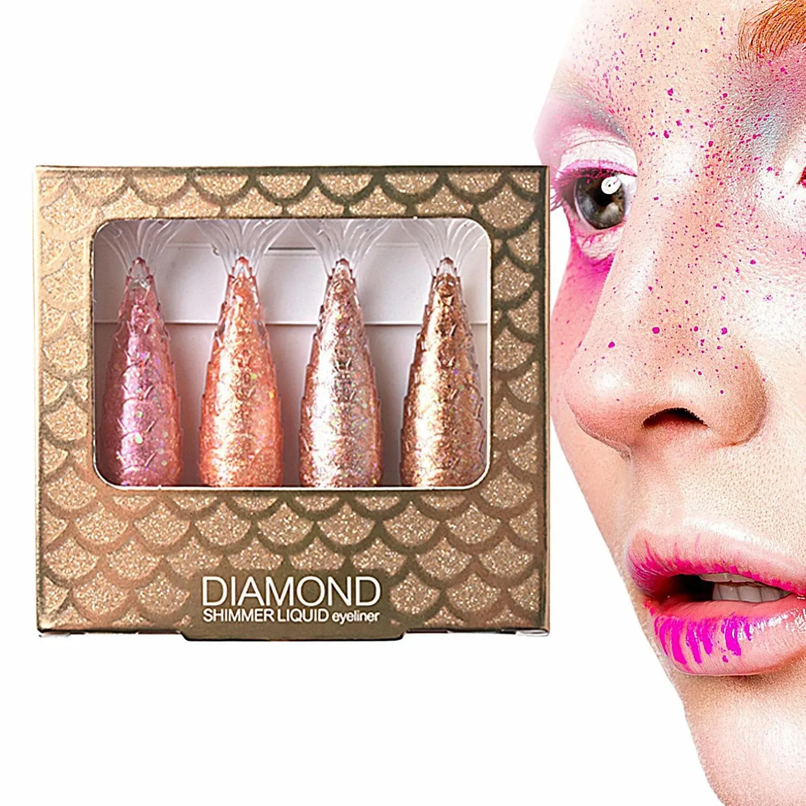 Карандаш для глаз с блестками Novent, 4 цвета, фото №1