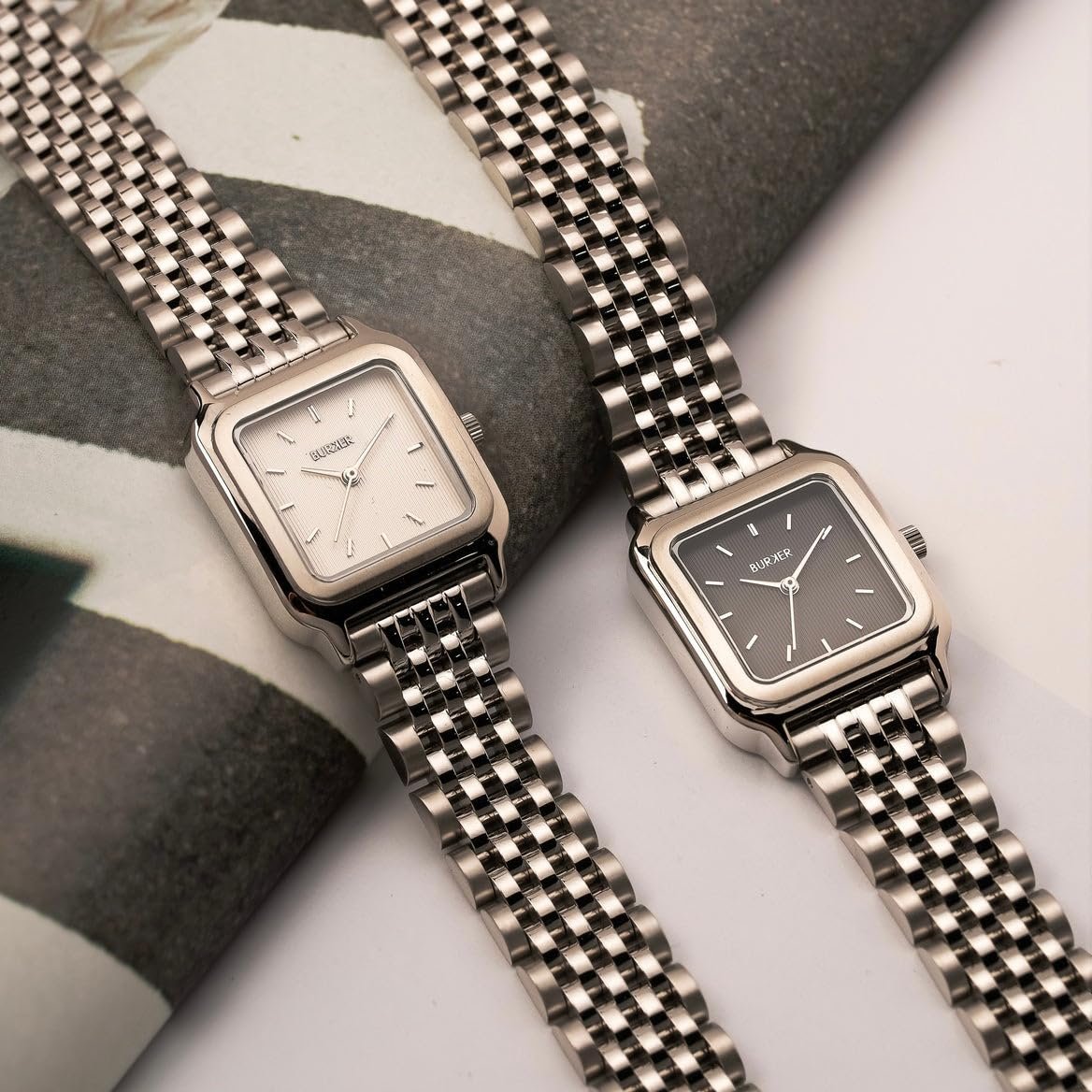 Жіночий годинник BURKER Macy Квадратний Аналоговий Кварцовий 26 мм Срібний Білий, фото №5 Жіночий годинник BURKER Macy Квадратний Аналоговий Кварцовий 26 мм Срібний Білий, фото №5