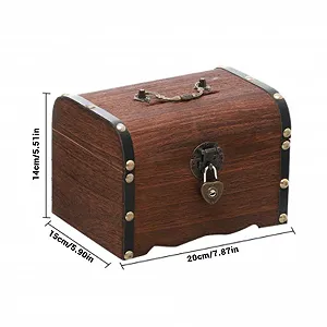 Скарбничка-сейф Дерев'яна Різьблена Скриня скарбів synthetic.ua - Фото 1