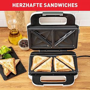 Вафельница и Сэндвичница Tefal Snack XL SW7011, 2 комплекта пластин с антипригарным покрытием, особо глубокая форма, 850 Вт, 27,6 x 23,8 x 9,8 см synthetic.ua - Фото 1