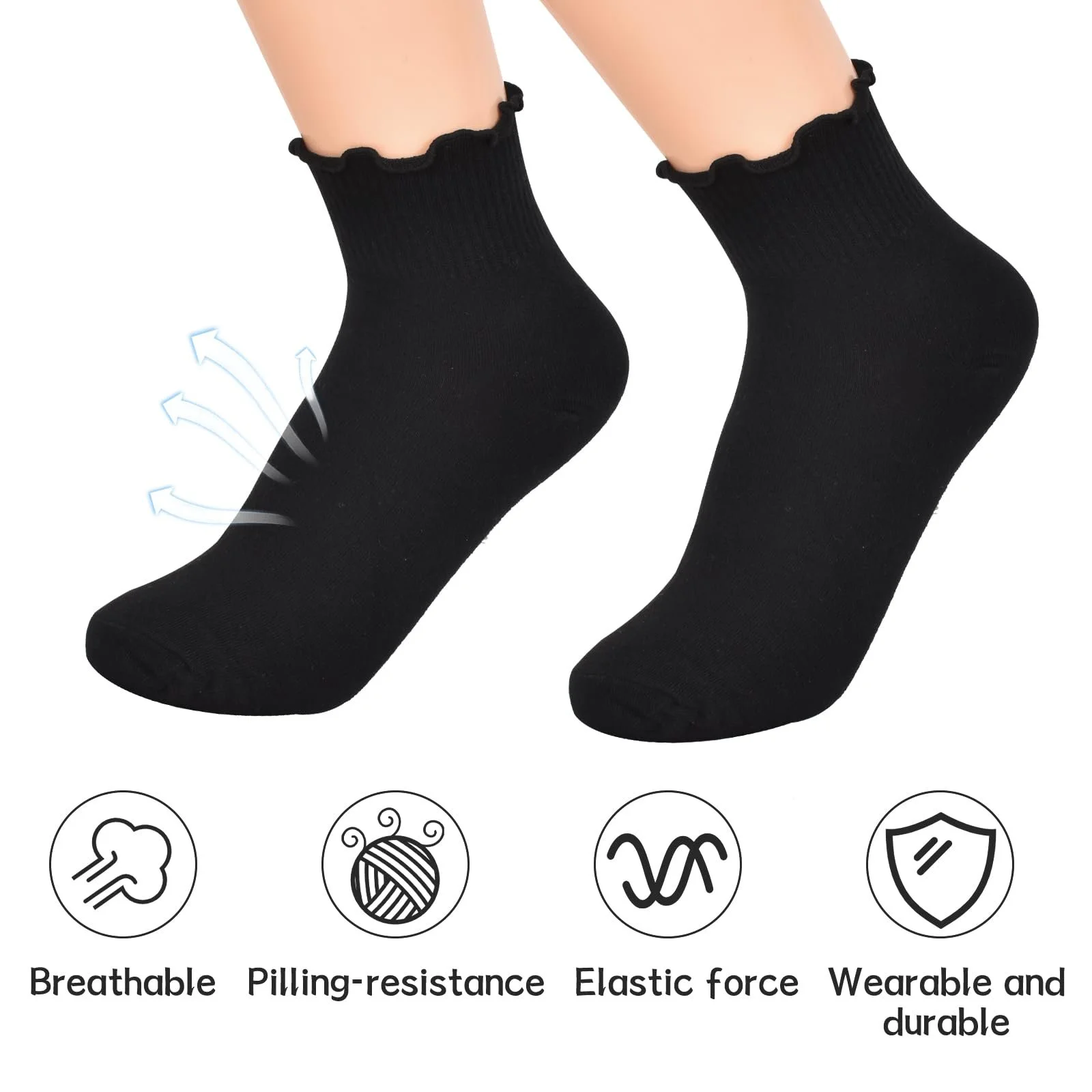 Шкарпетки з мереживом та оборками (2 пари), фото №4