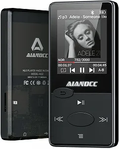 MP3-плеер Bluetooth 5.3 HiFi Sound, FM-радио, 32 ГБ для детей и взрослых, с наушниками, возможность вставить TF-карту Черный - Фото 1