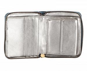 Кошелек Guess Ginevra Small Zip Around Swkb87 34370 Светлый деним synthetic.ua - Фото 1