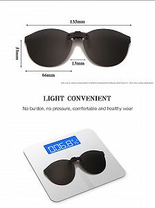 Сонцезахисні окуляри кліп YAMEIZE Без оправи Відкидні Поляризовані лінзи synthetic.ua - Фото 1