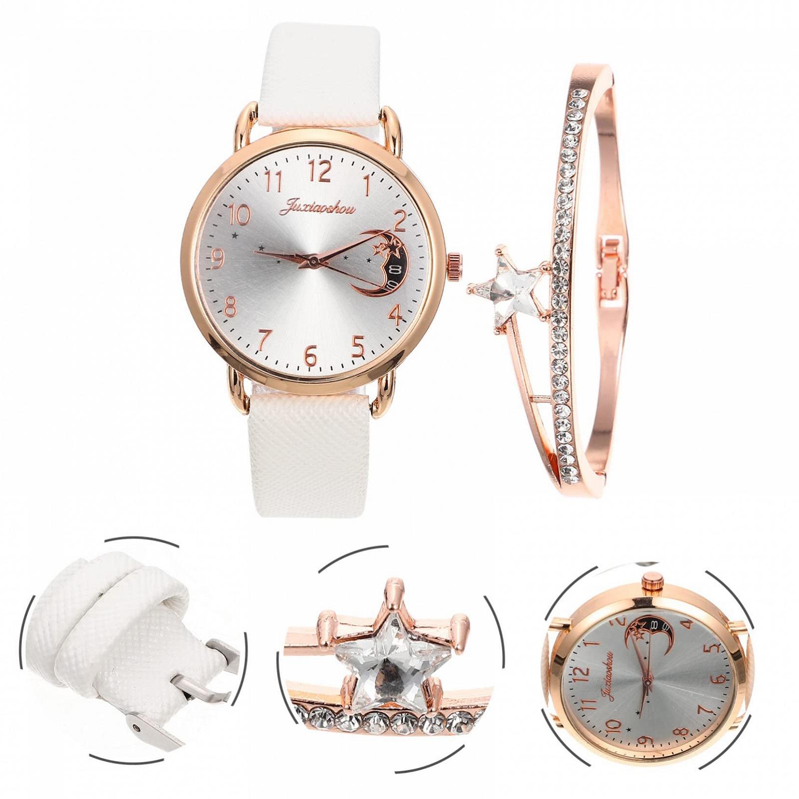 Набор Женские часы LIFKOME с дизайном луны и звезды с браслетом для женщин для особых случаев и ежедневного использования, фото №4