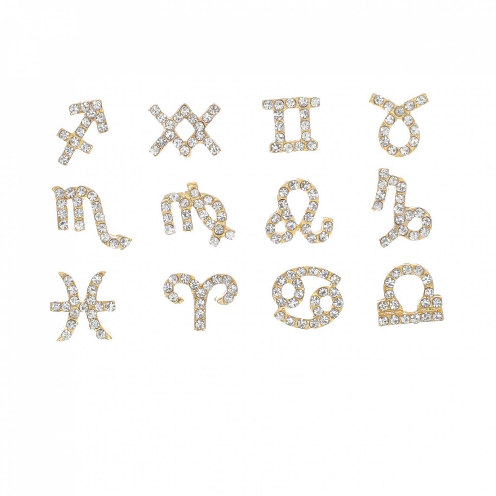 Стразы для ногтей WOONEKY 3d сплав 12 шт. Украшения для маникюра для натуральных и искусственных ногтей, фото №1