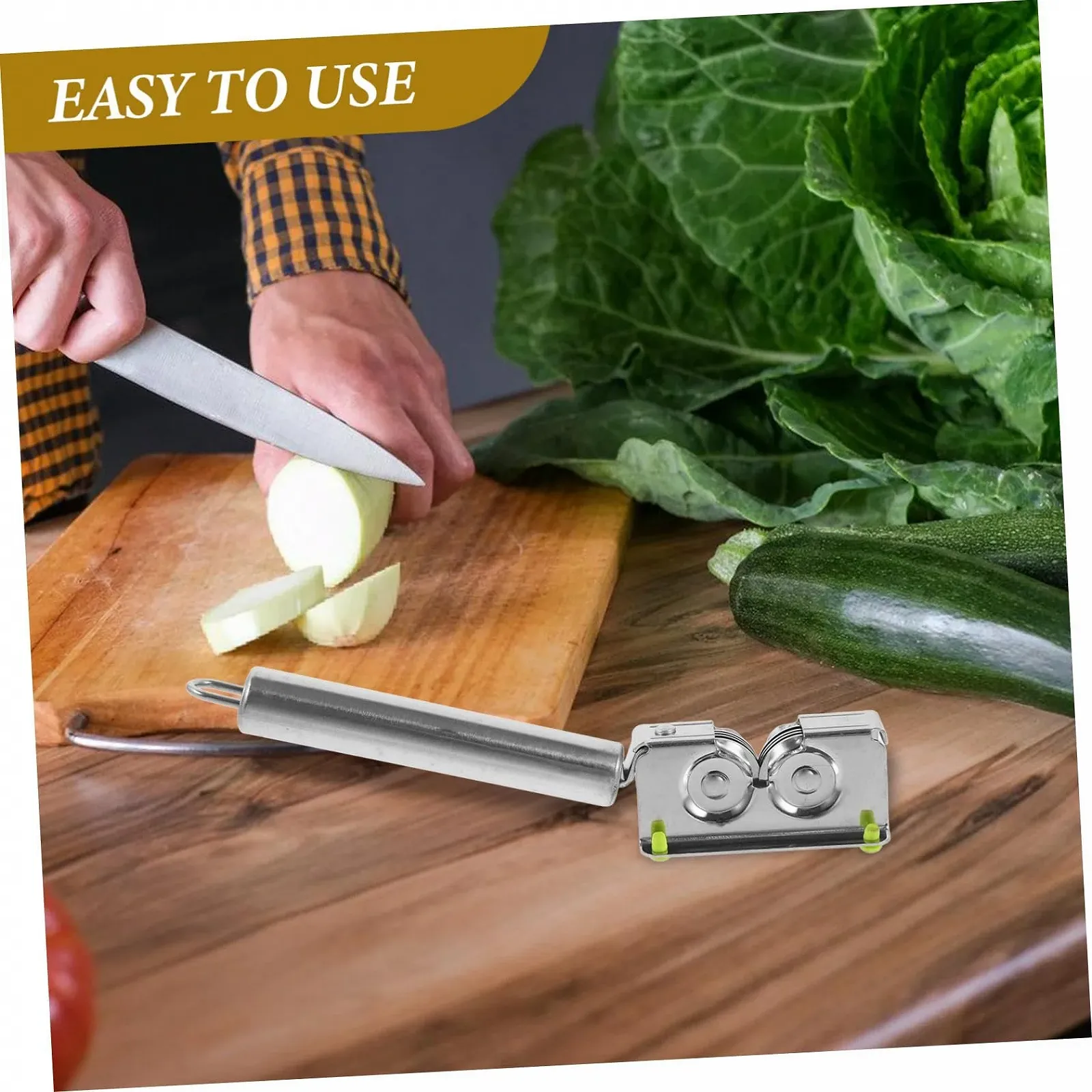 Набор точилок для ножей Veemoon (2 шт.) многофункциональный портативный из нержавеющей стали, фото №6