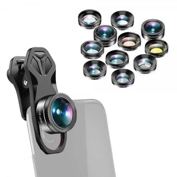 Набор фильтров и объективов для смартфона 11в1 Apexel APL-DG11, фото №1
