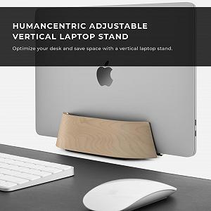 Тримач для ноутбука HumanCentric вертикальний - регульований кронштейн і док-станція, кленове дерево synthetic.ua - Фото 1
