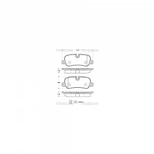 Комплект гальмівних колодок, дискове гальмо TRISCAN 8110 17026 для LAND ROVER задня вісь - Фото 1