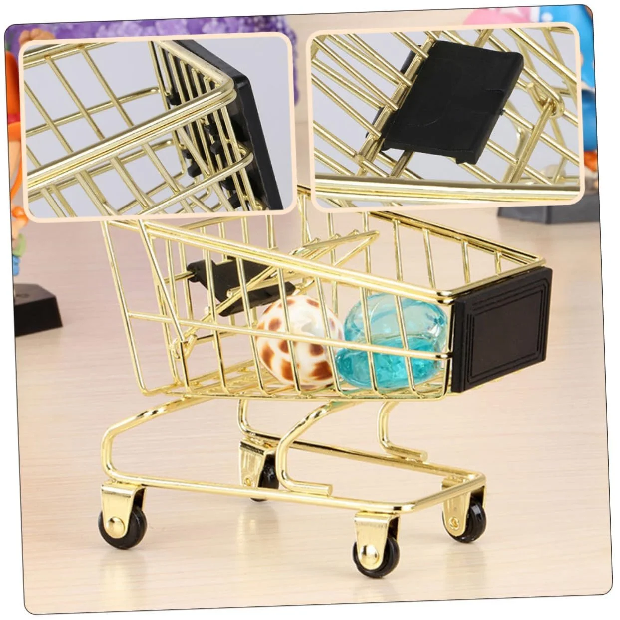 Игрушечная тележка VOSAREA Золотая из пластика, фото №9 Игрушечная тележка VOSAREA Золотая из пластика, фото №9