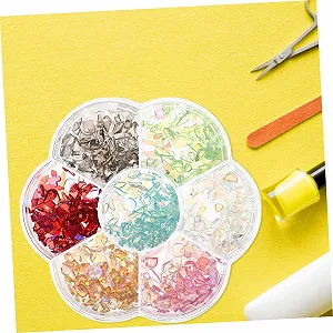 Украшения для ногтей Разные цвета Плоская задняя часть Многофункциональный декор для ногтей synthetic.ua - Фото 1