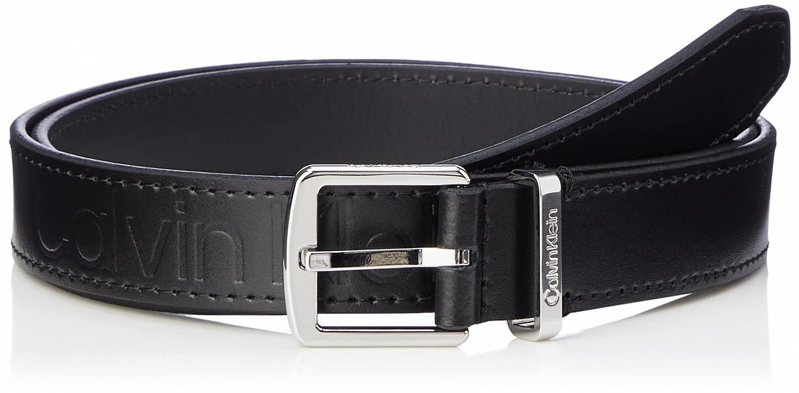 Ремінь Calvin Klein Ck Must Жіночий Металева Петля Emb 2.5 см Шкіряний Ремінь, CK Black, фото №1