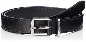 Ремінь Calvin Klein Ck Must Жіночий Металева Петля Emb 2.5 см Шкіряний Ремінь, CK Black - Фото 1